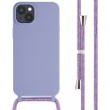 iMoshion ﻿Coque en silicone avec cordon iPhone 15 Plus - Violet