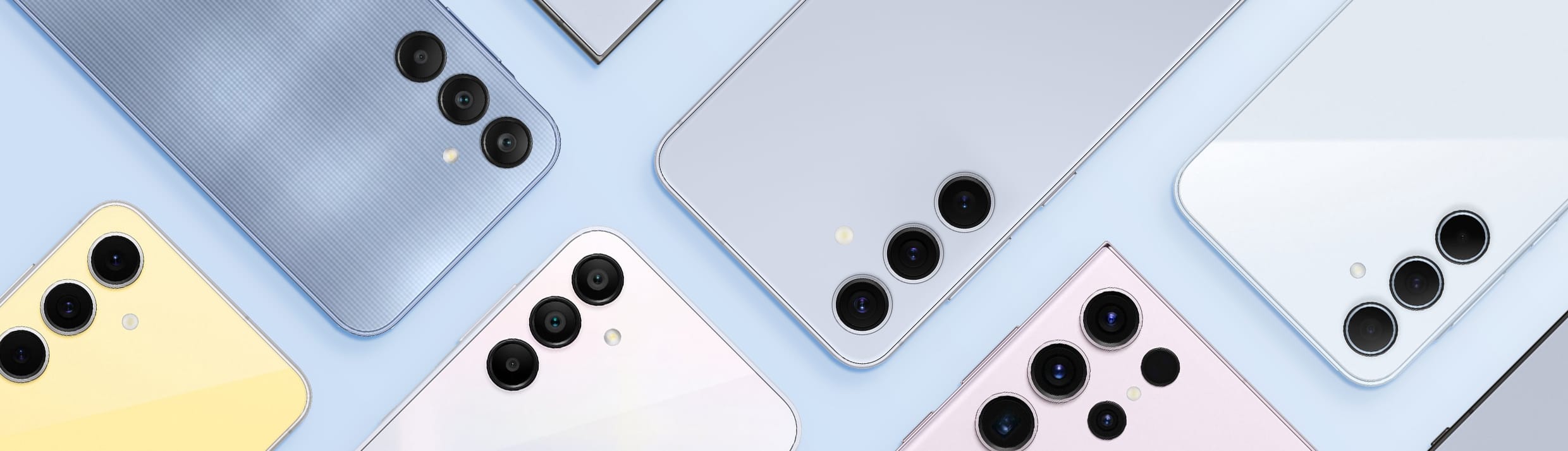 Une superposition de plusieurs appareils Samsung.