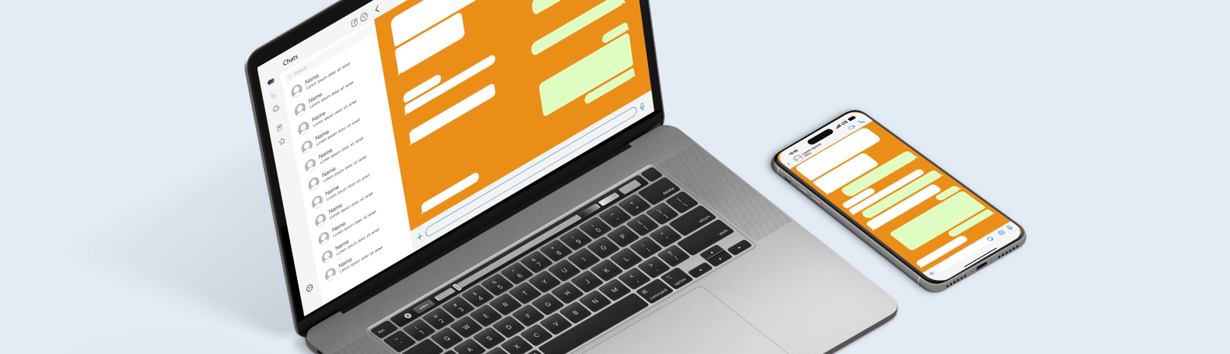 Un ordinateur portable et un téléphone où WhatsApp est ouvert.