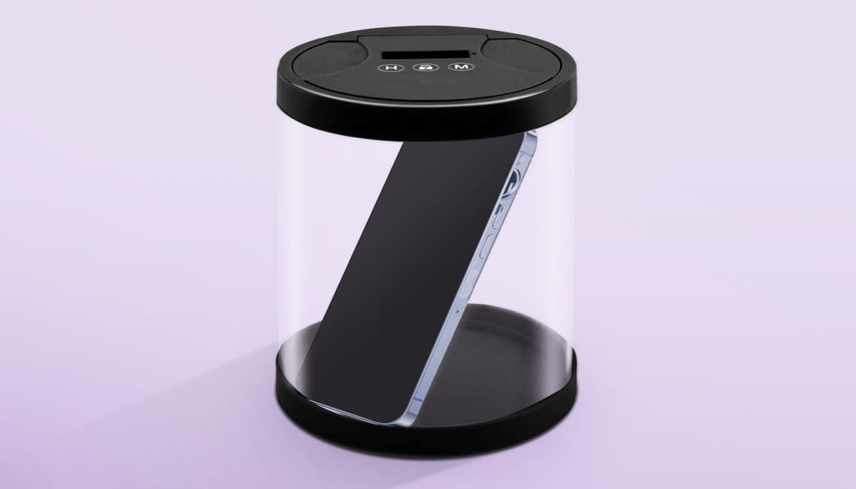 Coffre-fort pour téléphone imoshion avec minuterie pour limiter le temps passé devant les écrans.