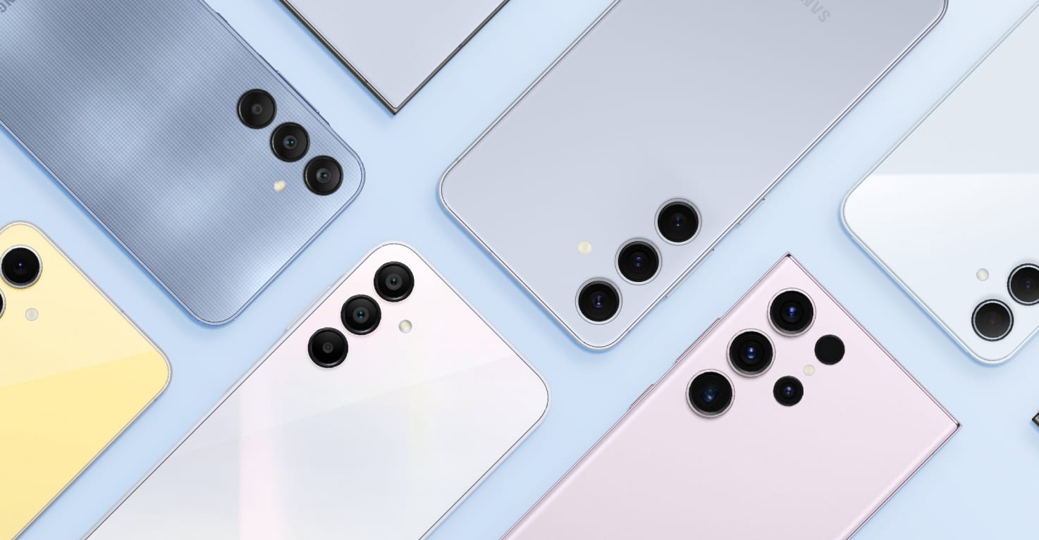 Une superposition de plusieurs appareils Samsung.