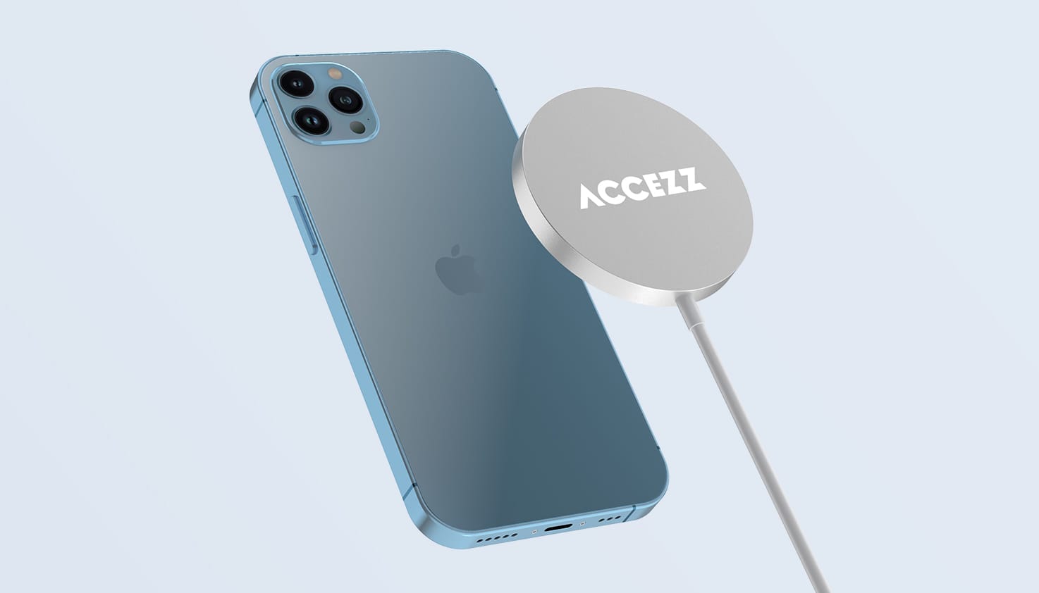 Een draadloze MagSafe oplader van Accezz.