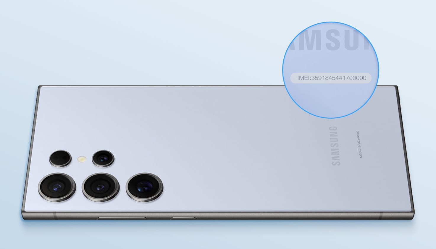 Arrière d'un Android où le nom ou le numéro de modèle peut être trouvé.